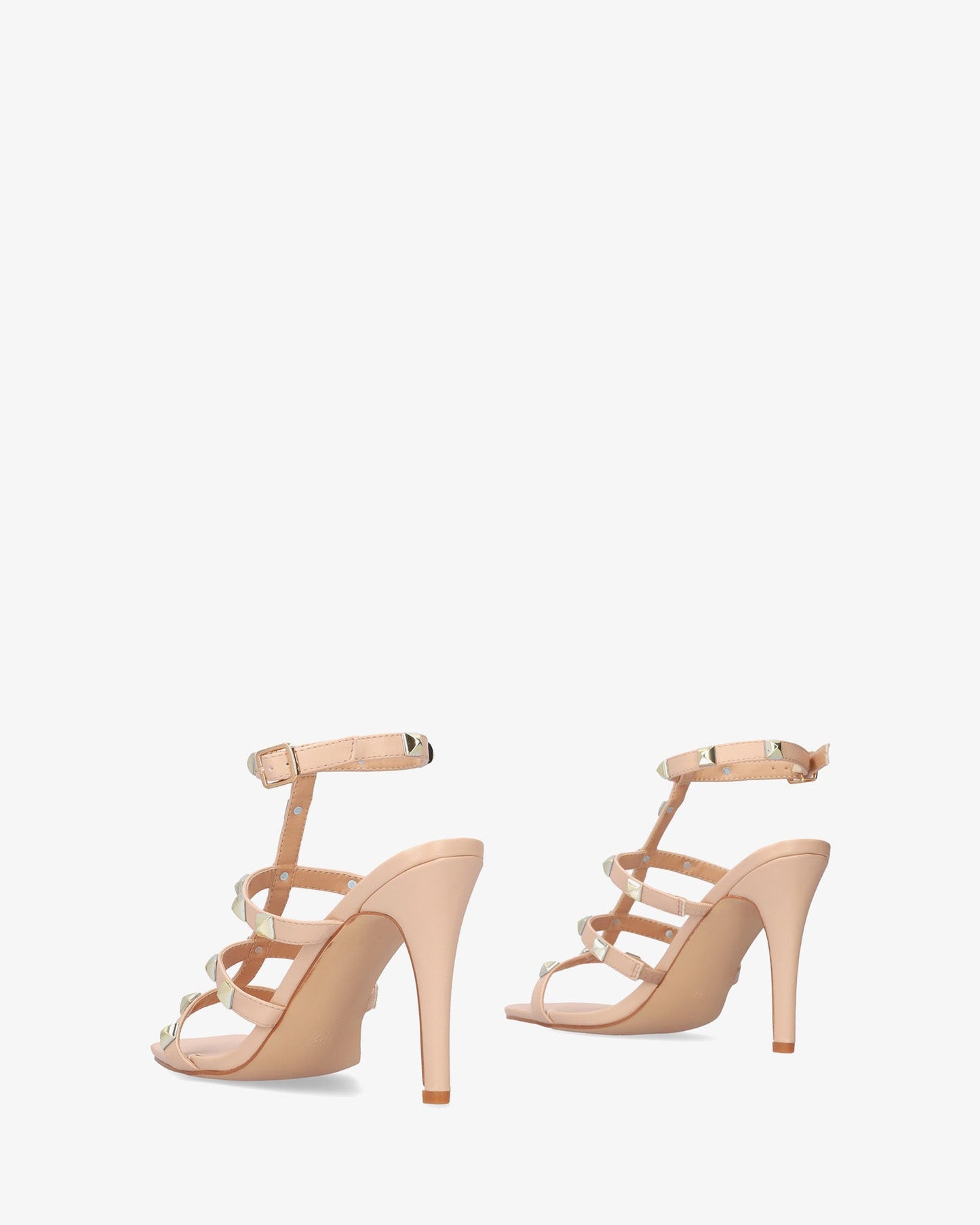 Sandalia en soft maquillaje con tacón alto