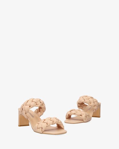 Mule en soft maquillaje con tacón semi-cuadrado