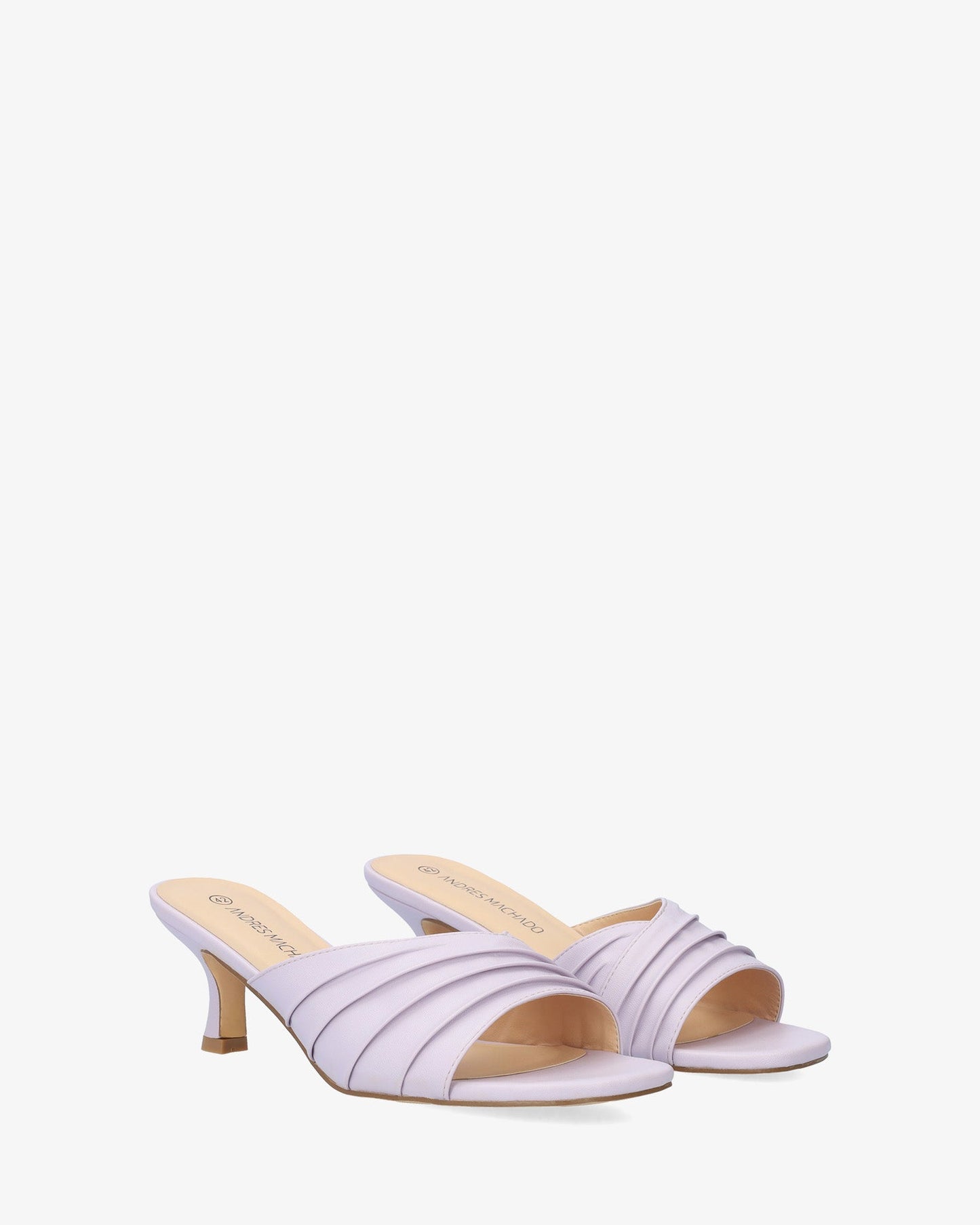 Mule en soft lila con tacón kitten