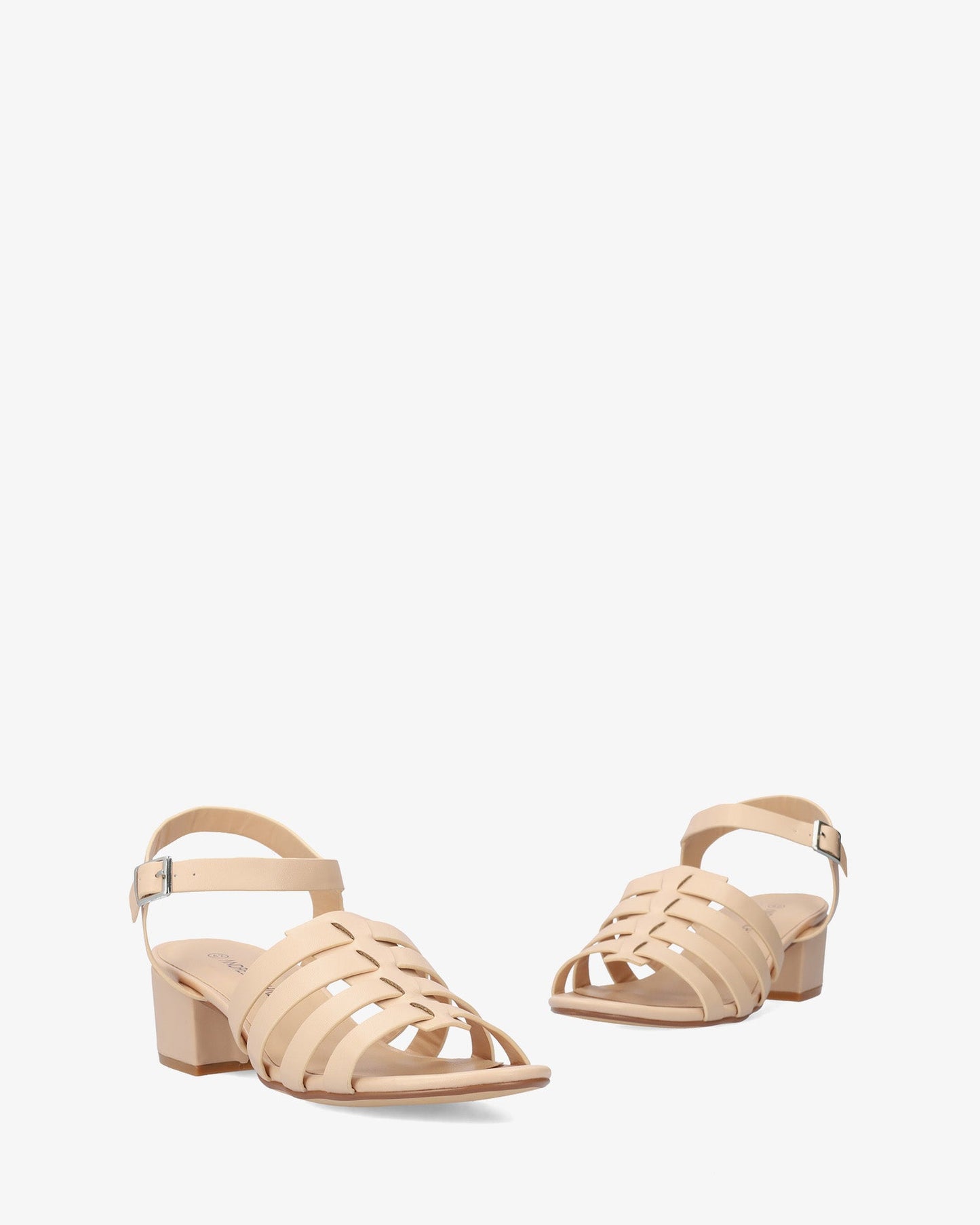 Soft makeup sandal with square heel