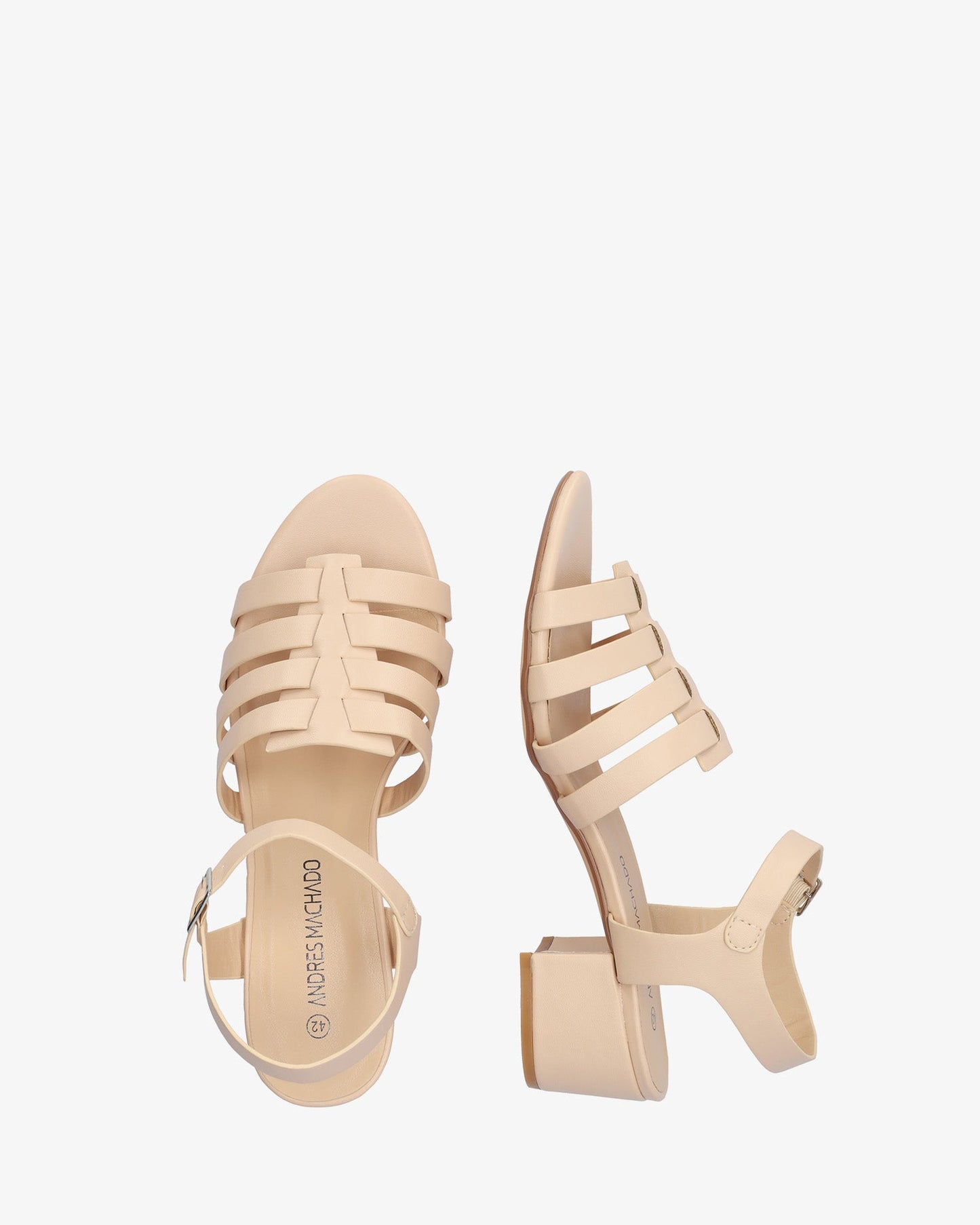 Soft makeup sandal with square heel