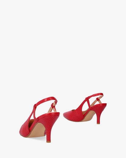 Red snake backless lounge