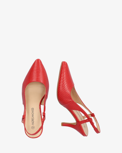 Red snake backless lounge