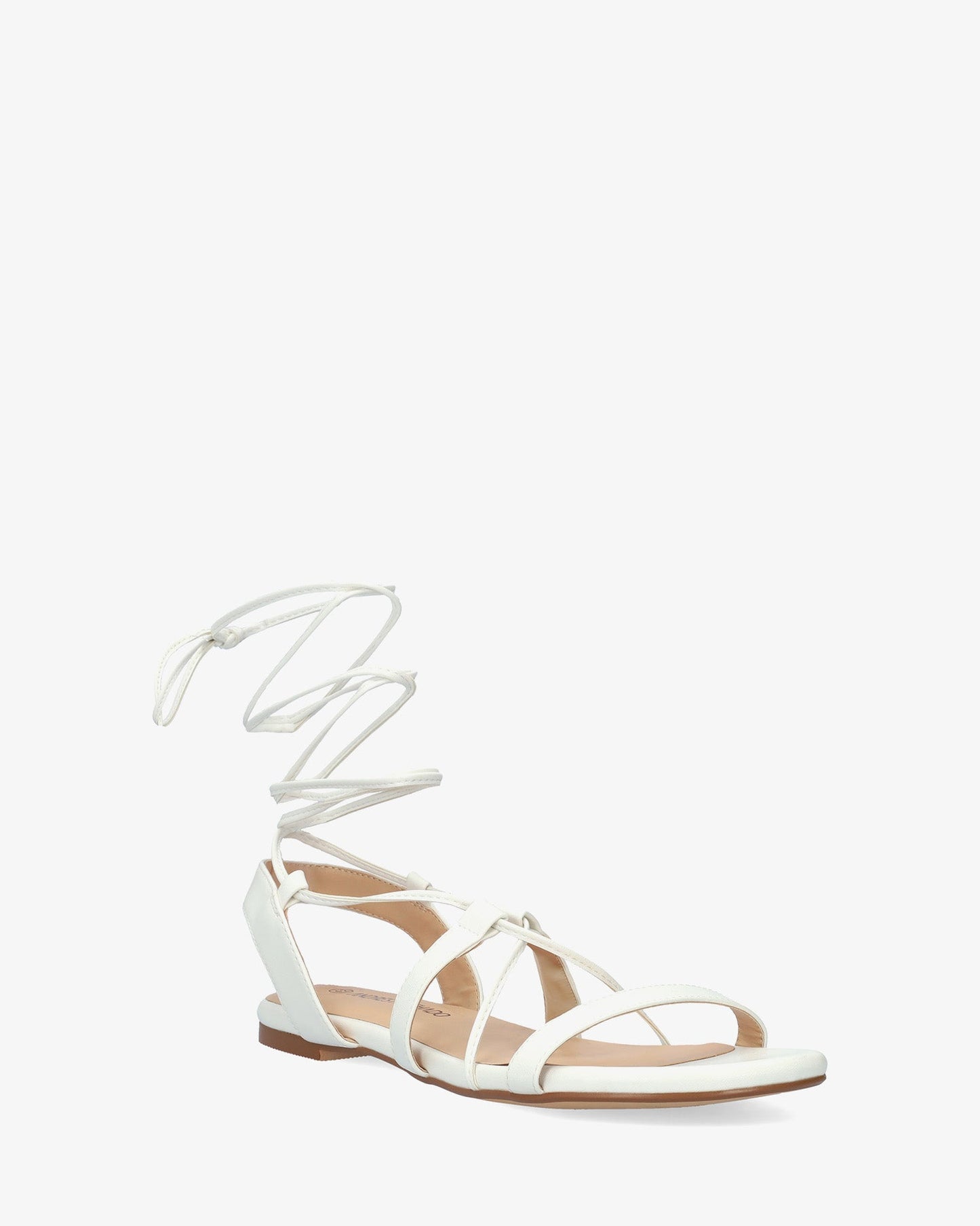 Sandalia plana en soft blanco