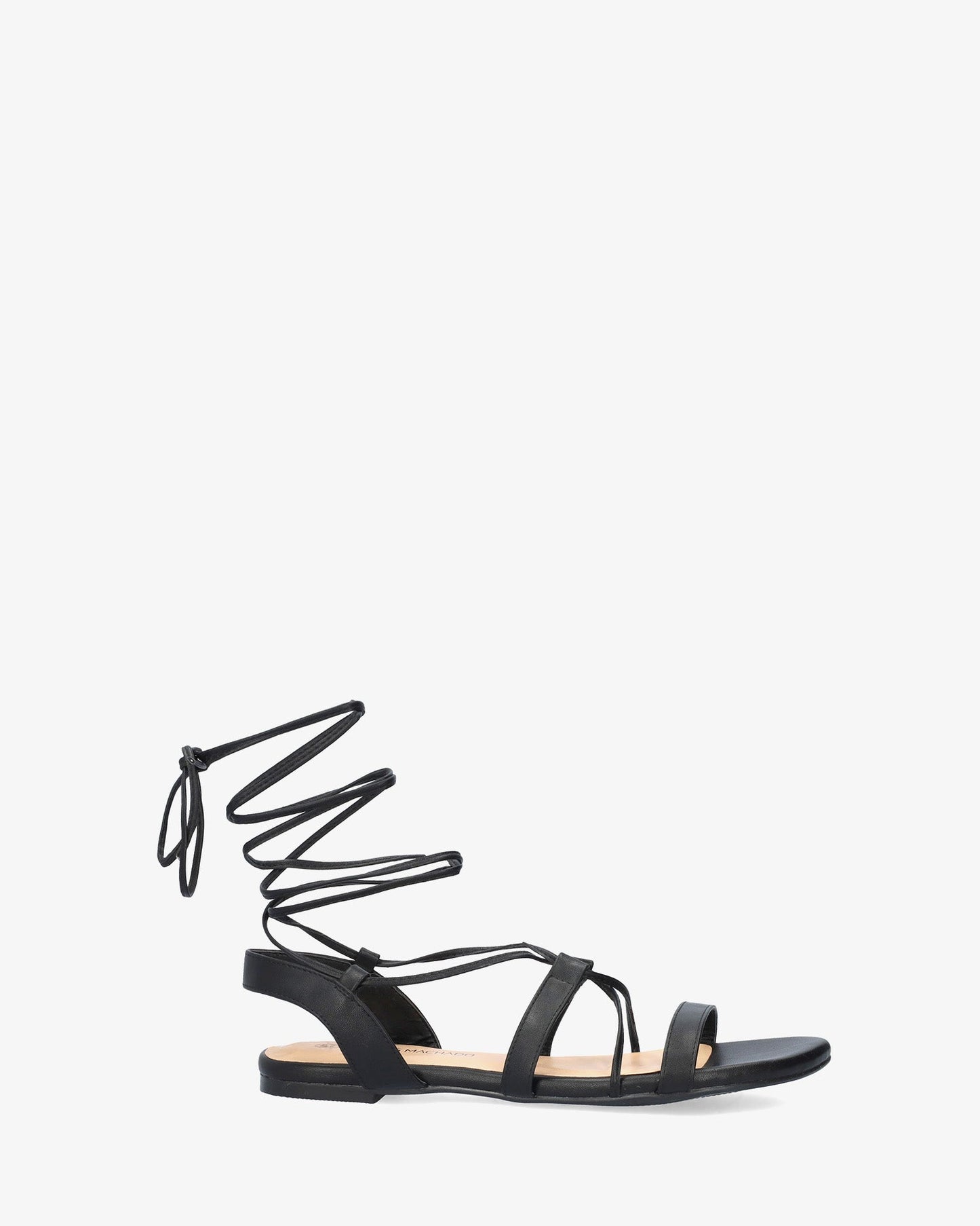 Sandalia plana en soft negro