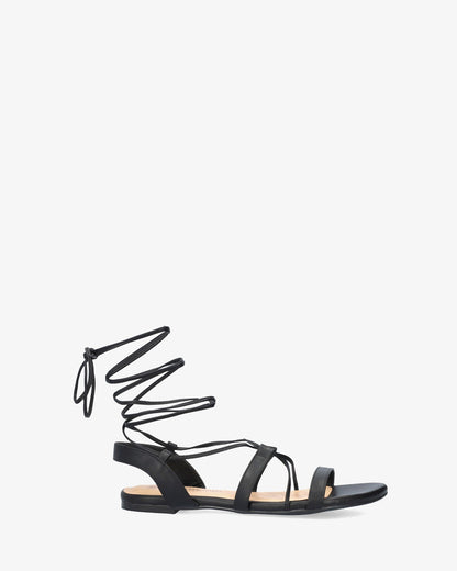 Sandalia plana en soft negro