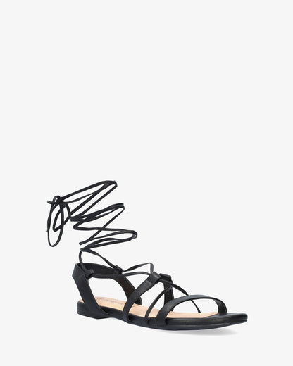 Sandalia plana en soft negro