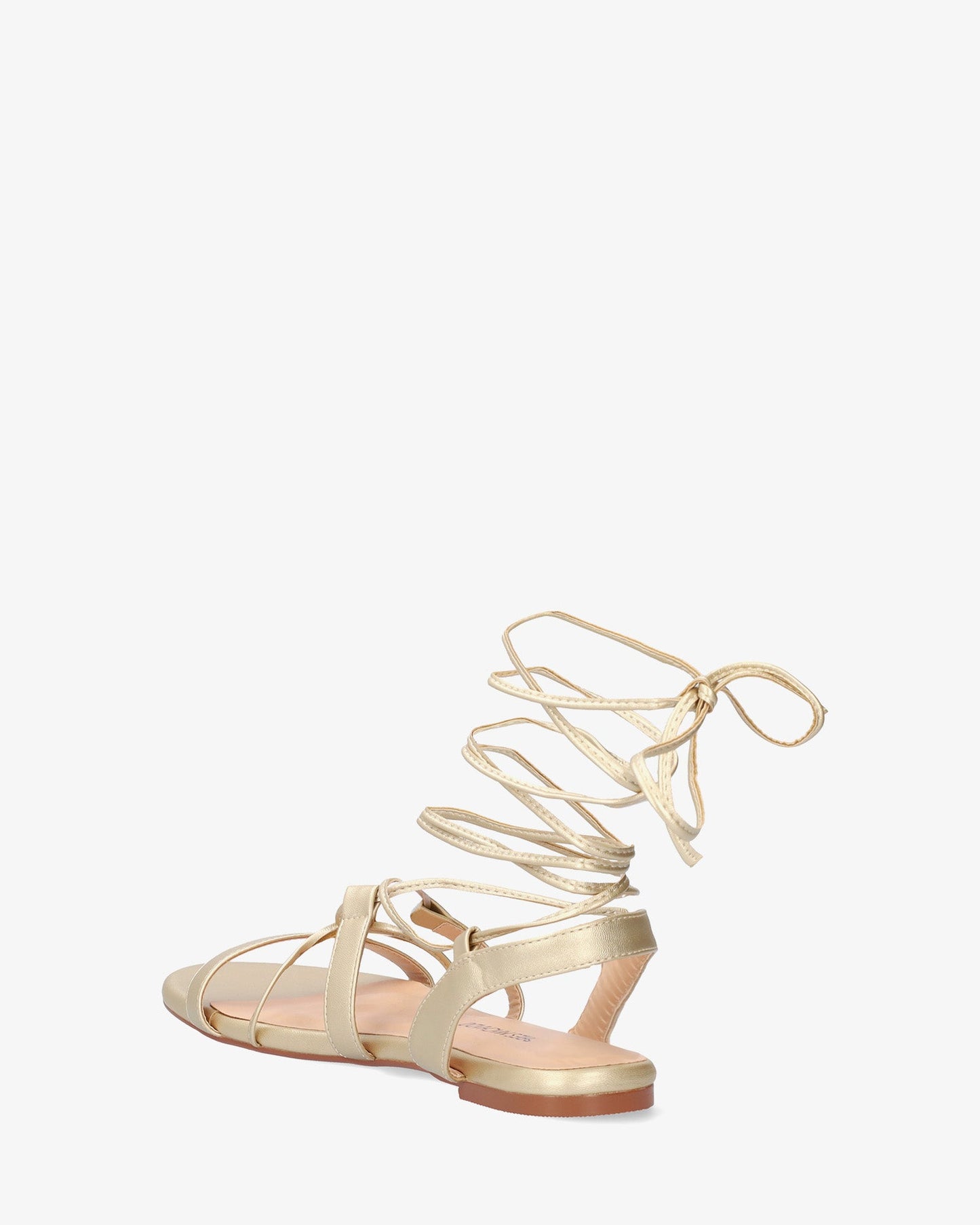 Sandalia plana en soft oro