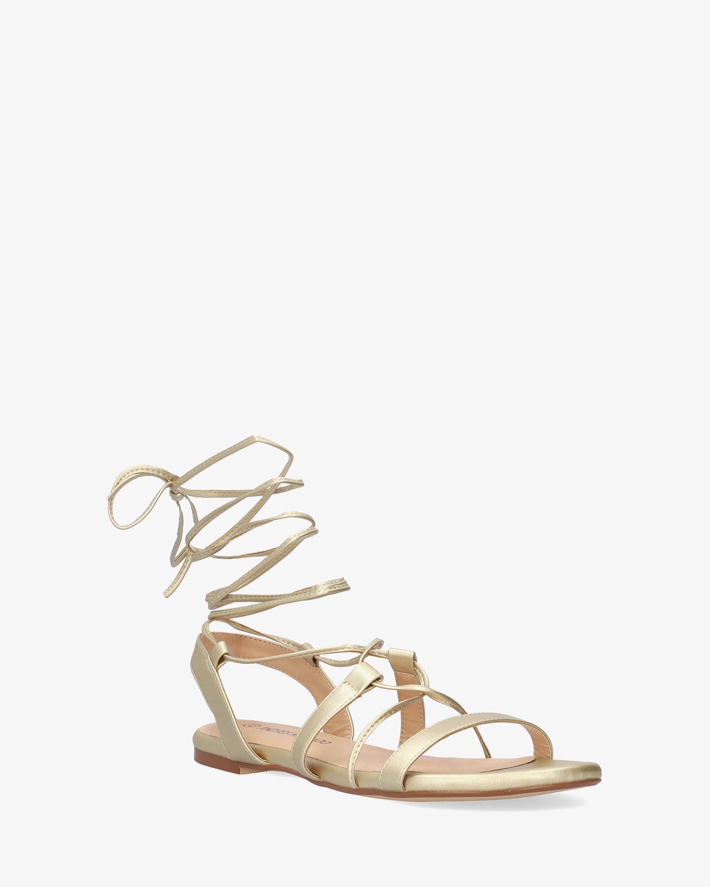 Sandalia plana en soft oro