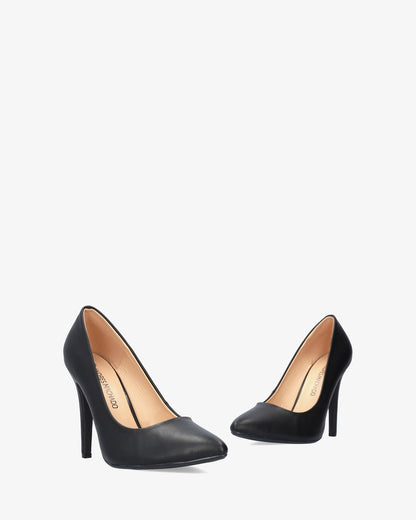 Salón con tacón en soft negro