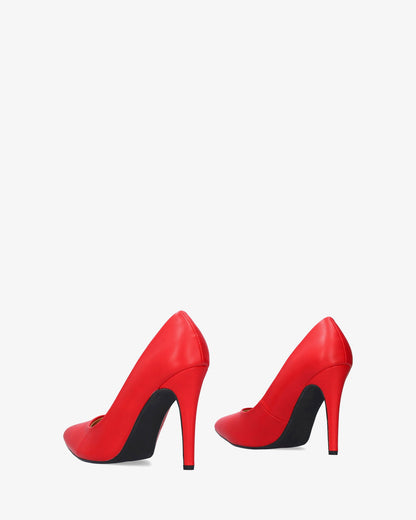 Salón con tacón en soft rojo