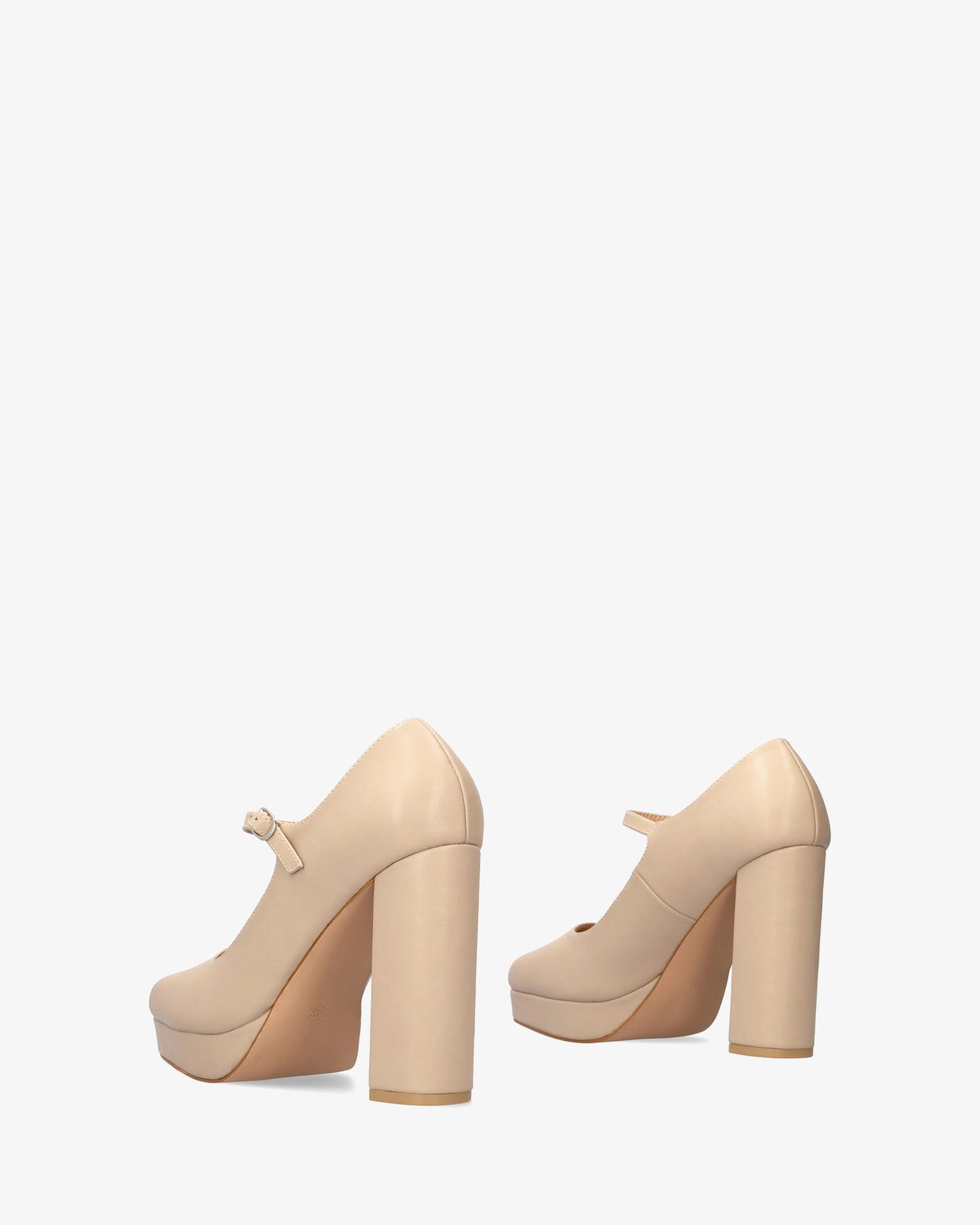 Mary jane con tacón en soft beige