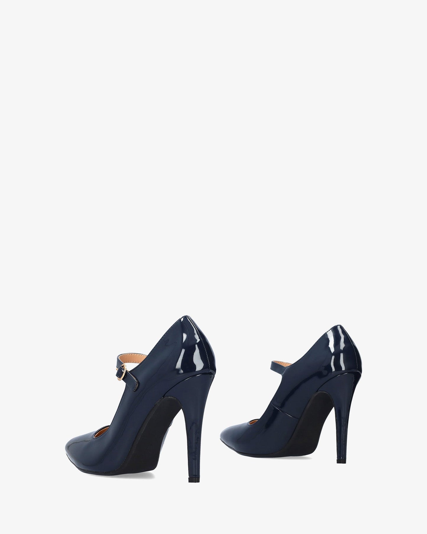 Mary Jane with heel in navy patent leather