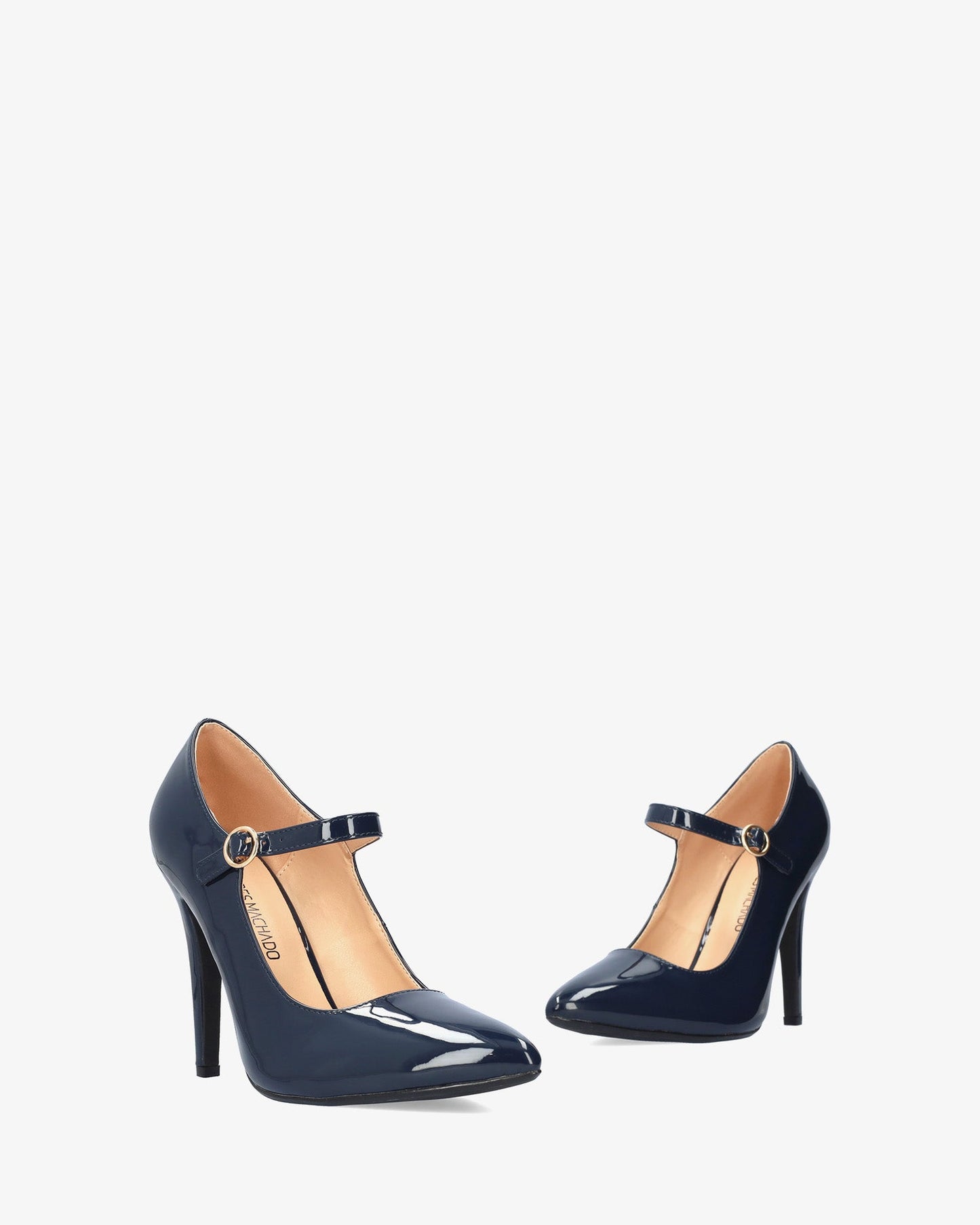 Mary Jane with heel in navy patent leather