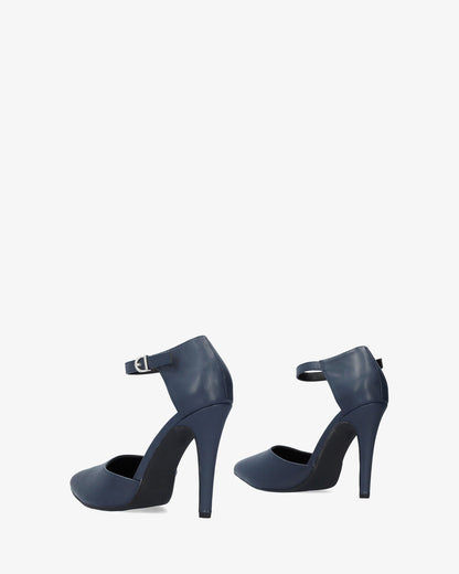 Court court with heel in soft navy