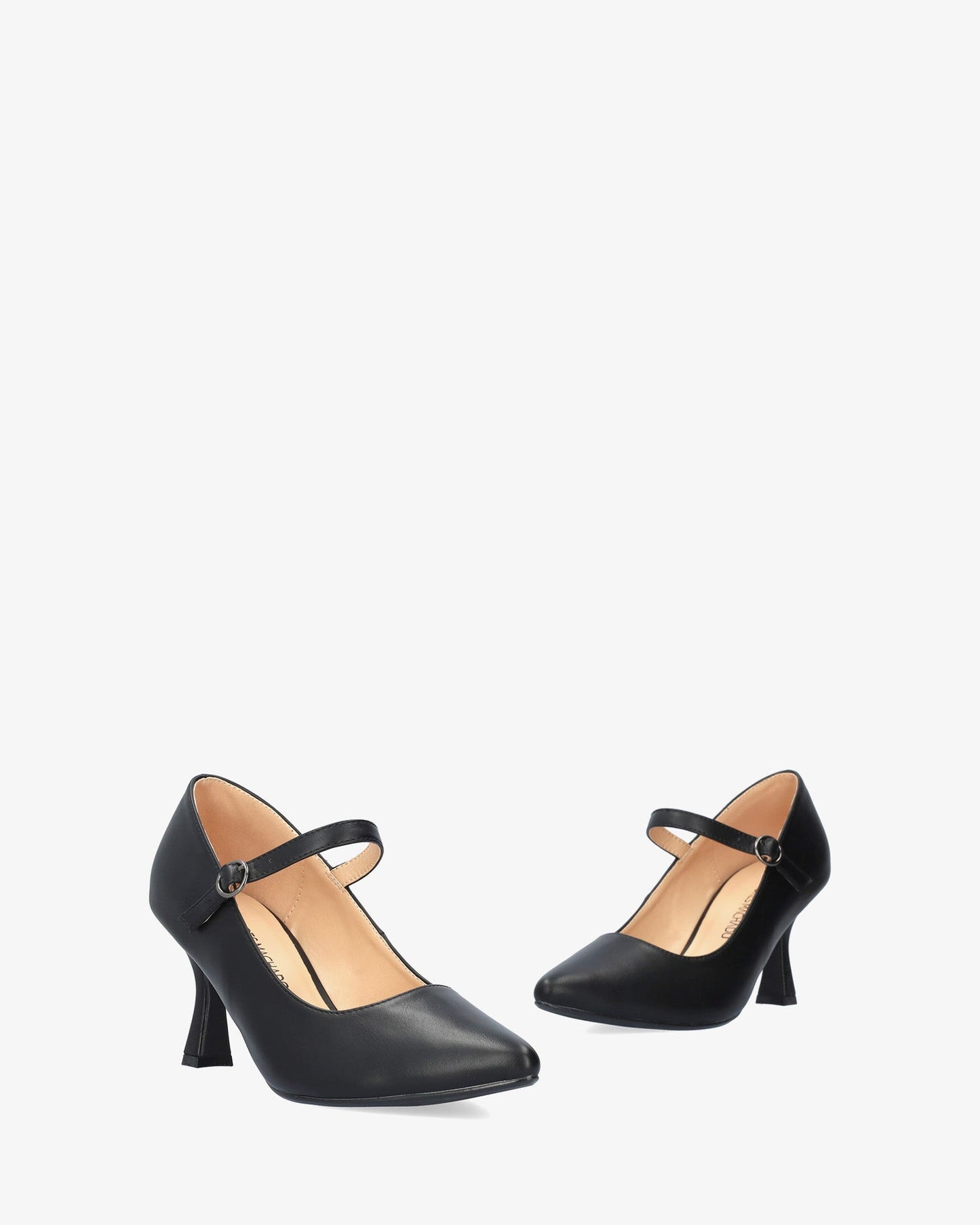 Mary jane con tacón kitten heel en soft negro