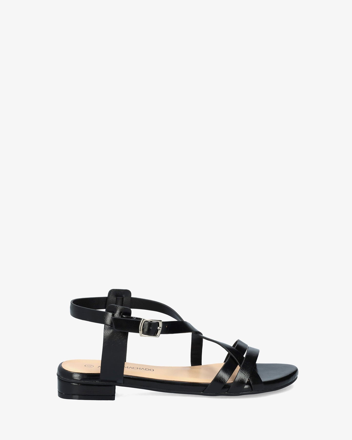 Sandalia plana en soft negro