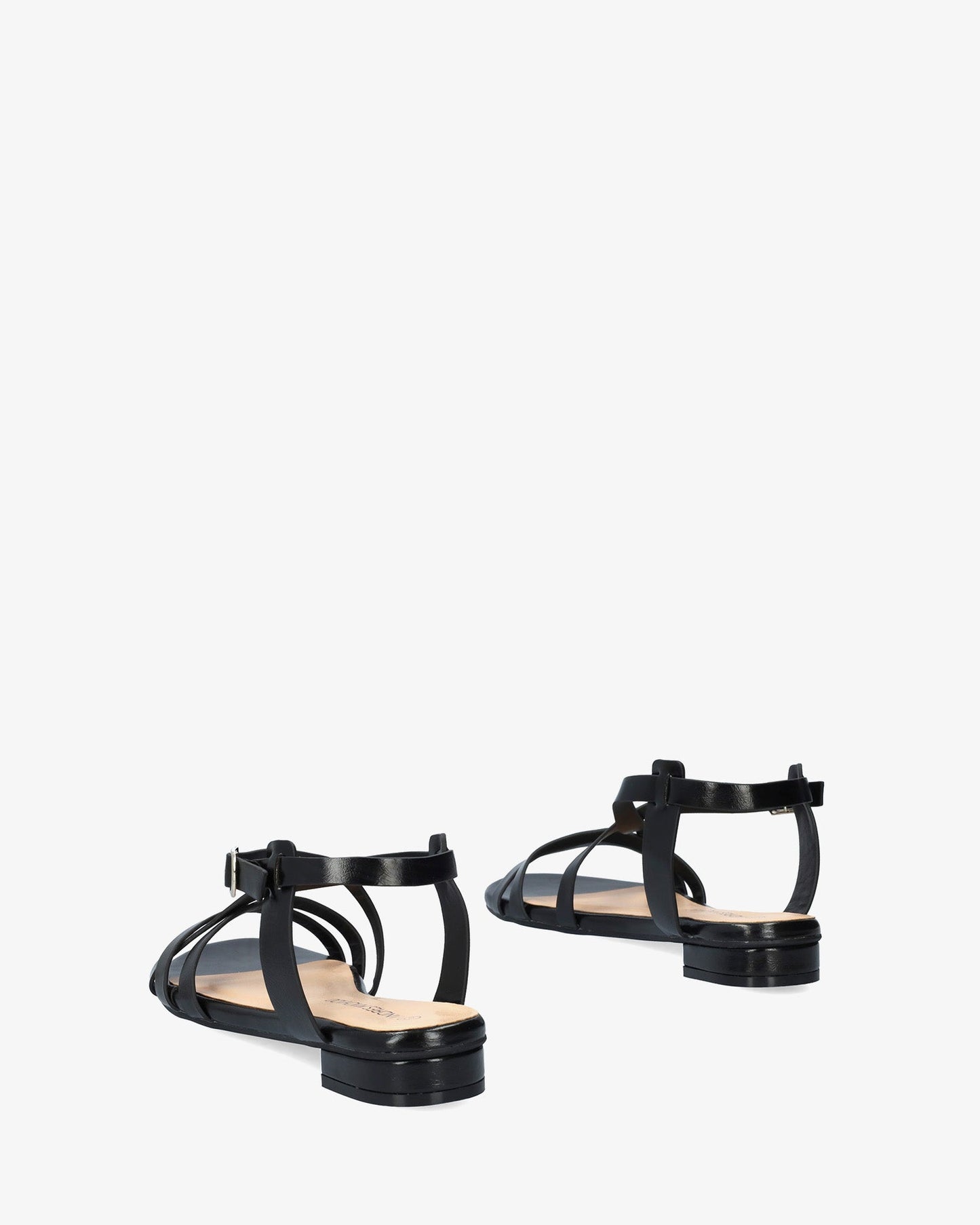 Sandalia plana en soft negro