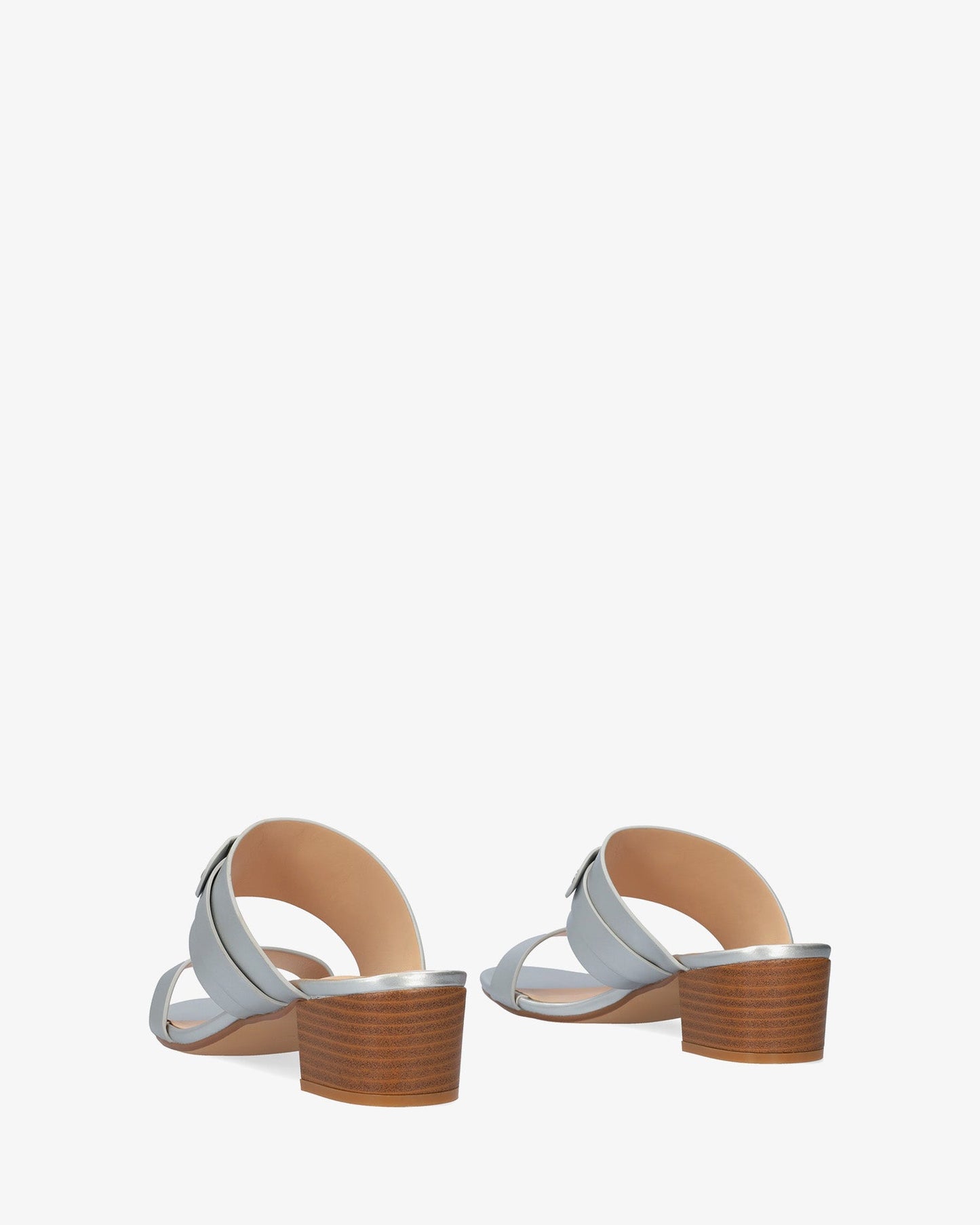 Mule en soft plata con tacón cuadrado