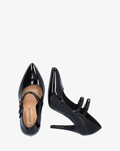 Mary Jane salon in black patent leather