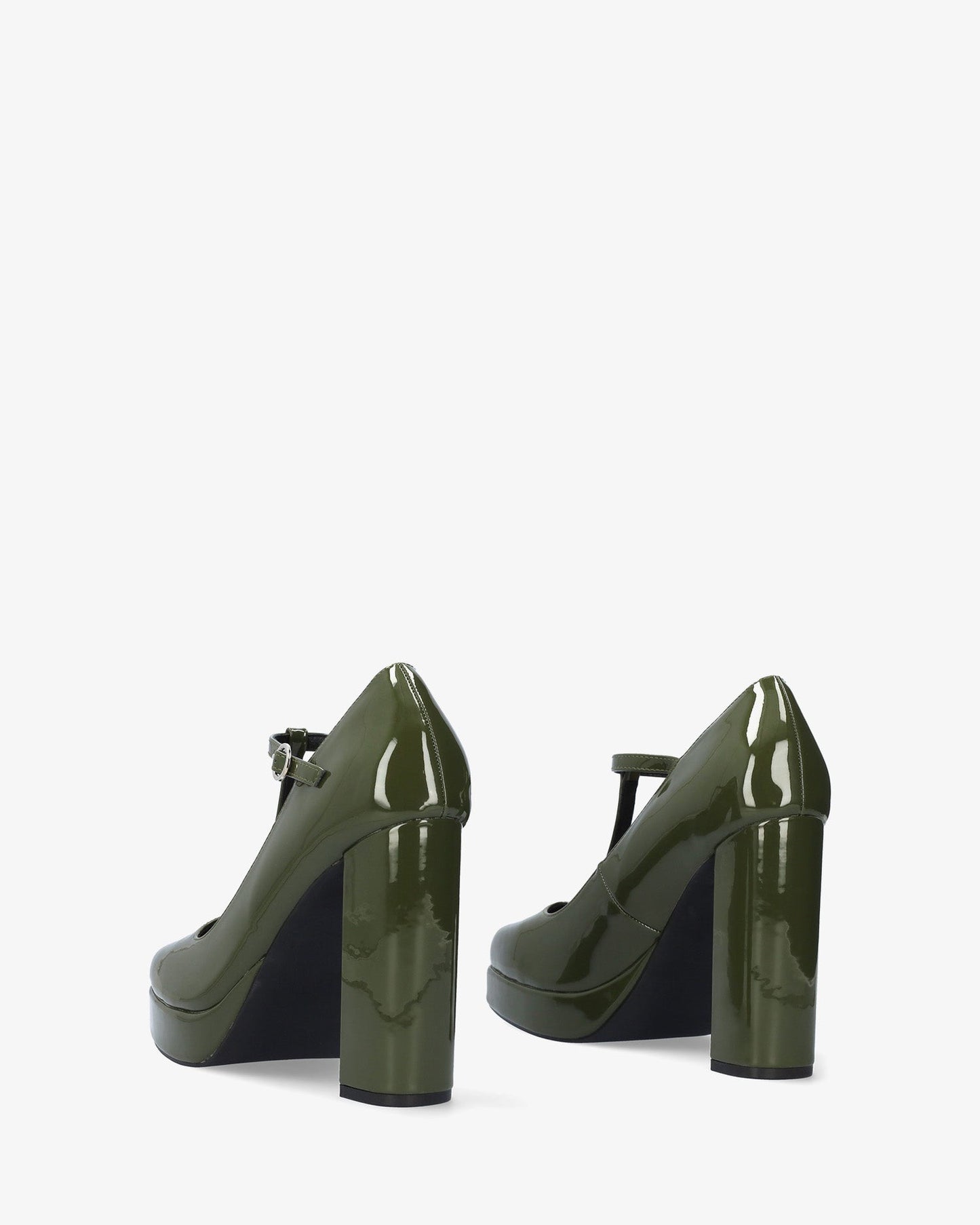 Salome shoe in green patent leather