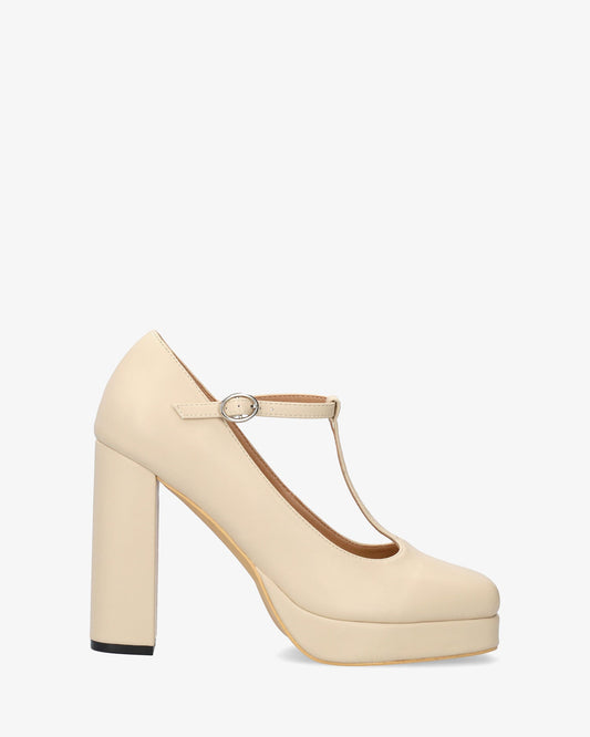 Zapato salomé en soft beige