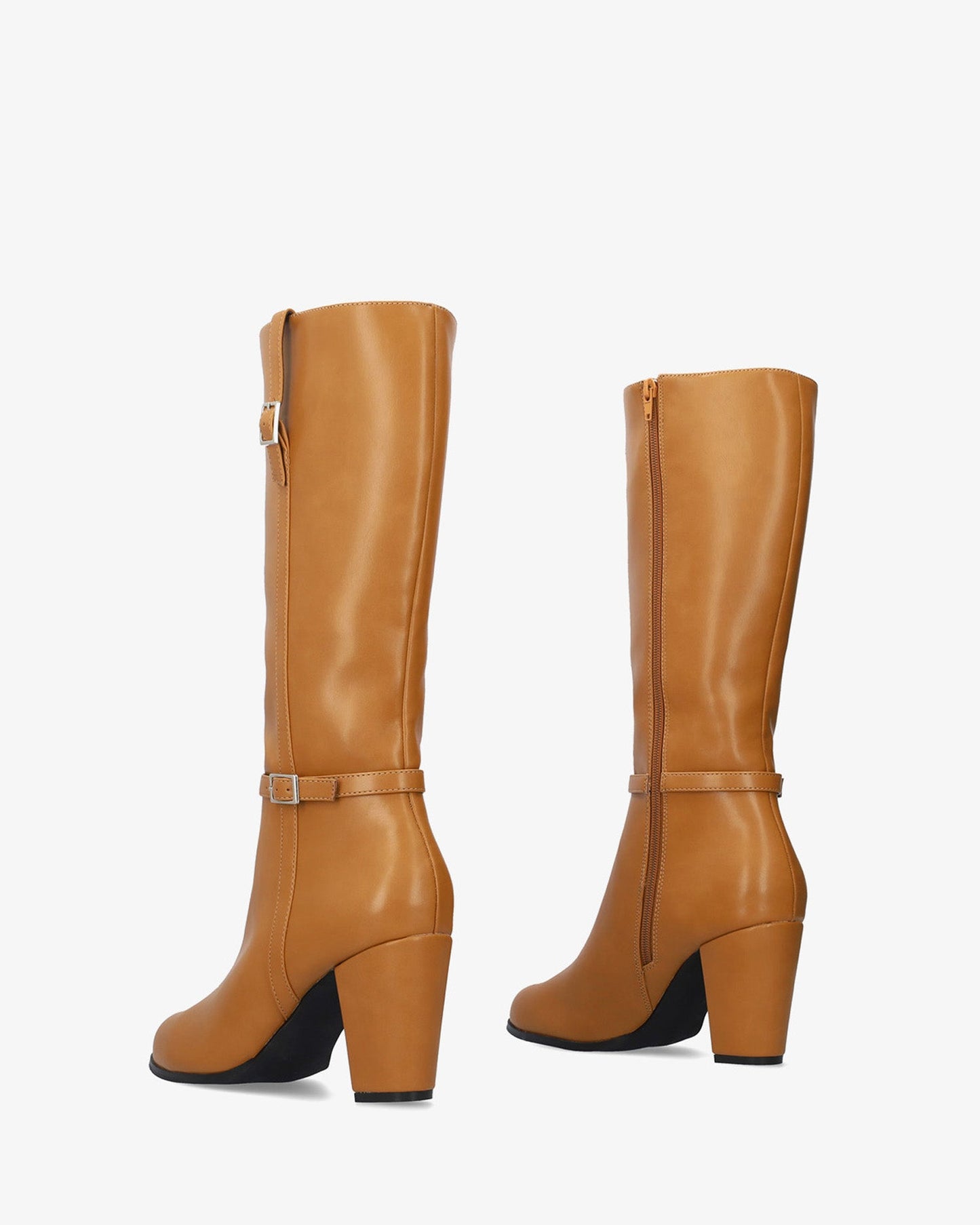 High boot in soft camel