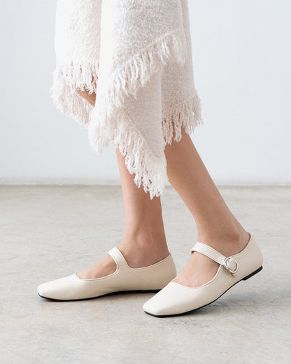 Bailarina mary jane plana en soft hueso