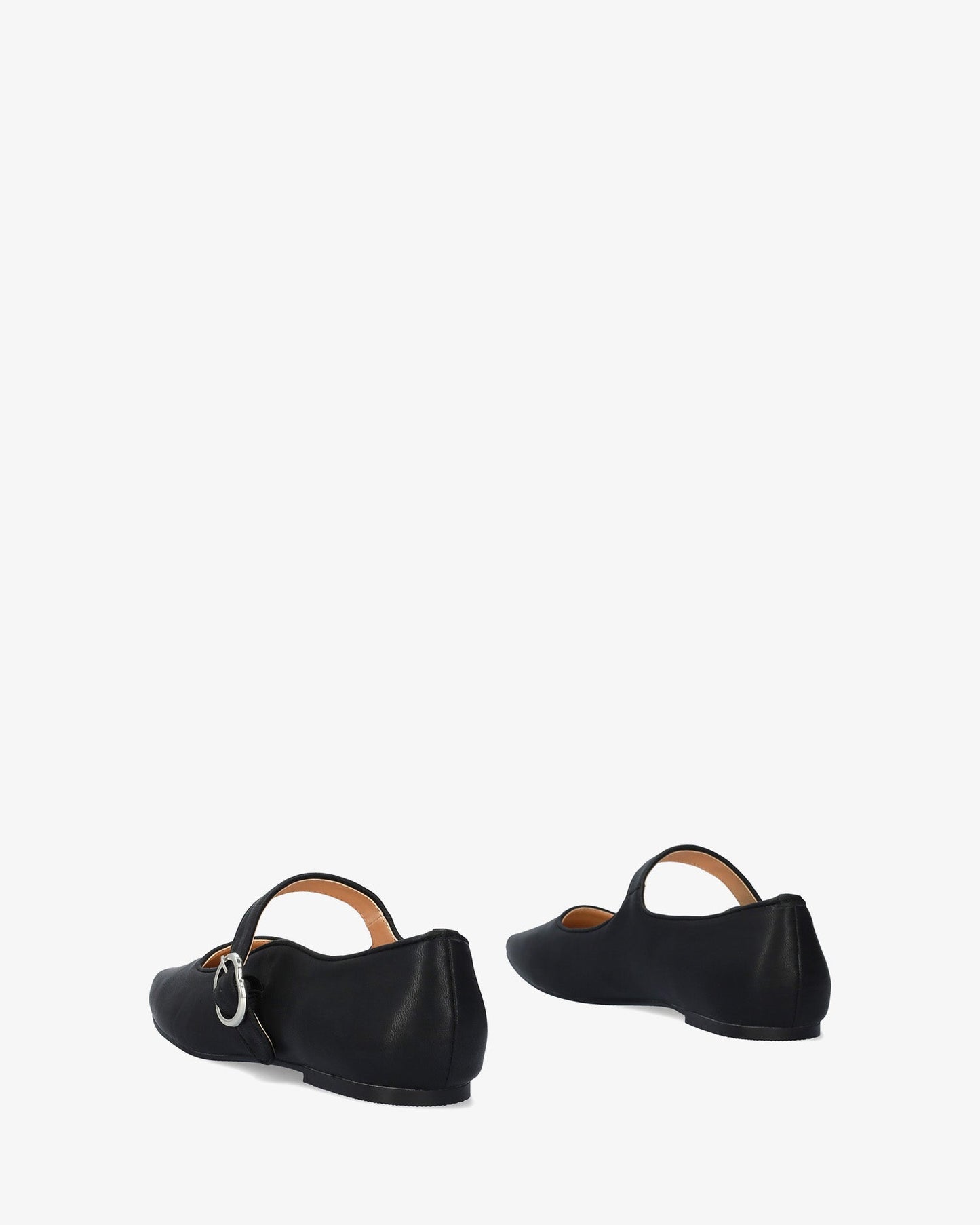 Bailarina mary jane plana en soft negro