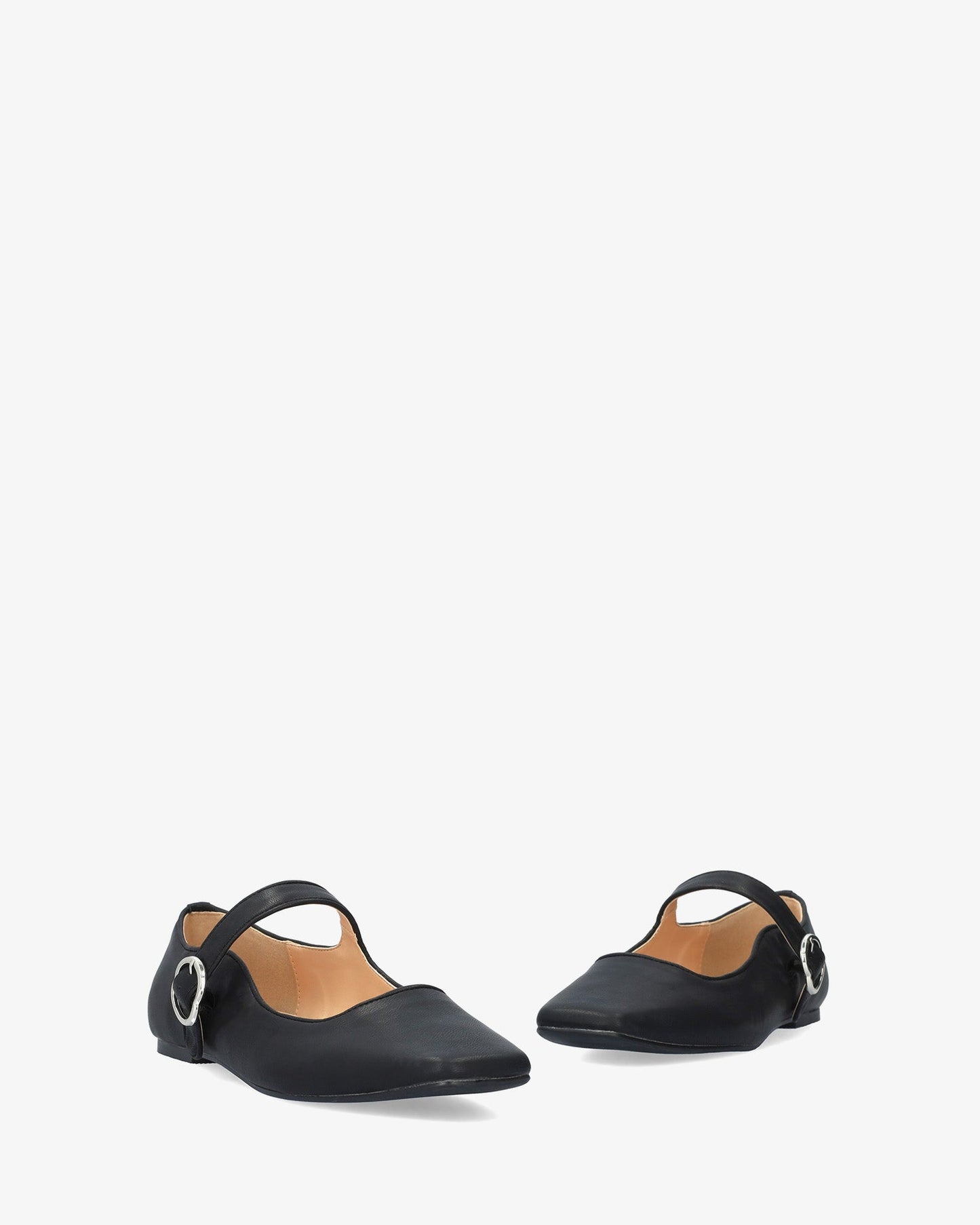 Bailarina mary jane plana en soft negro