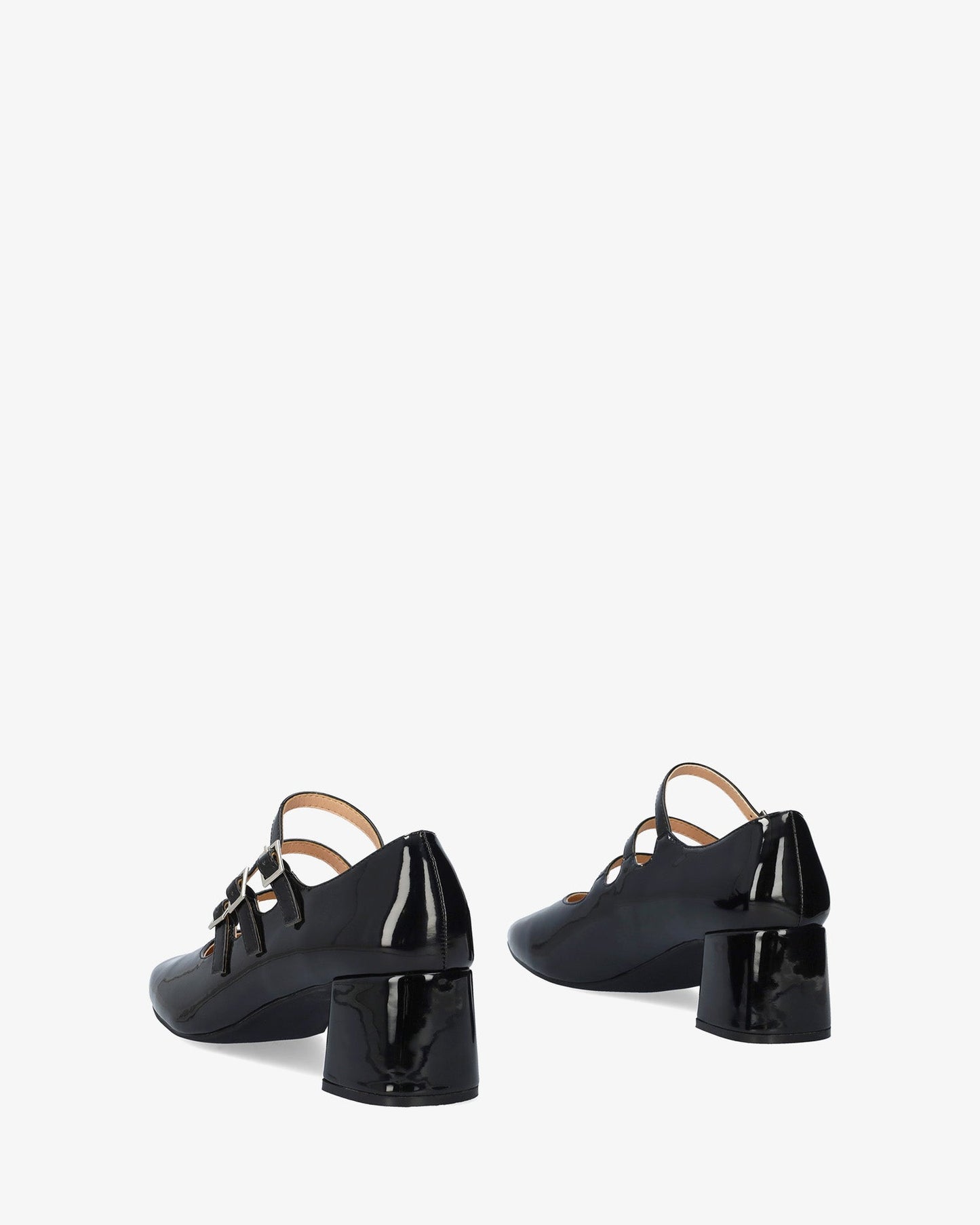 Mary Jane shoes with black patent leather heels