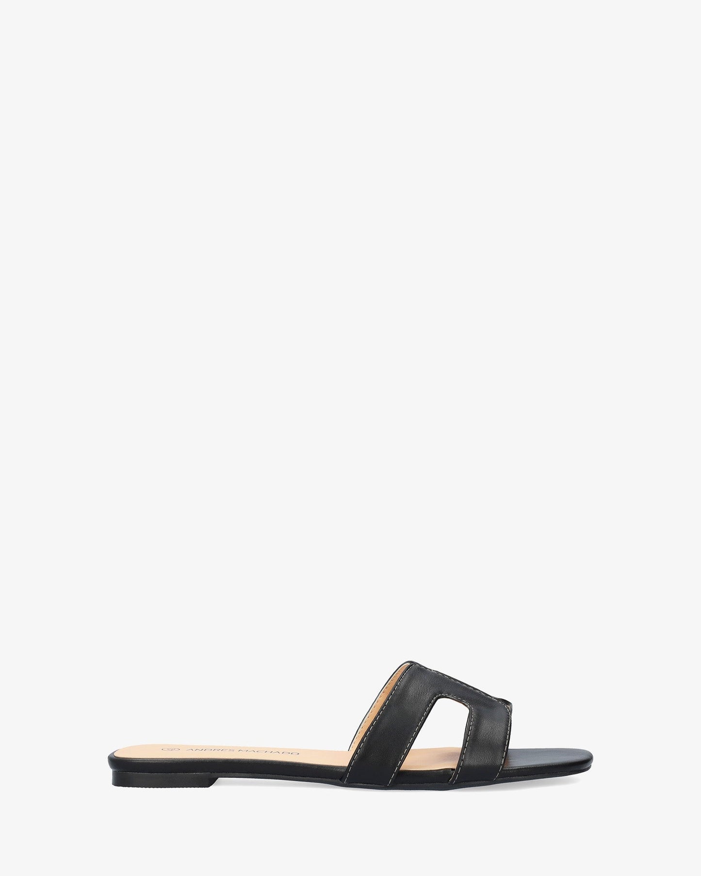 Sandalia plana en soft negro