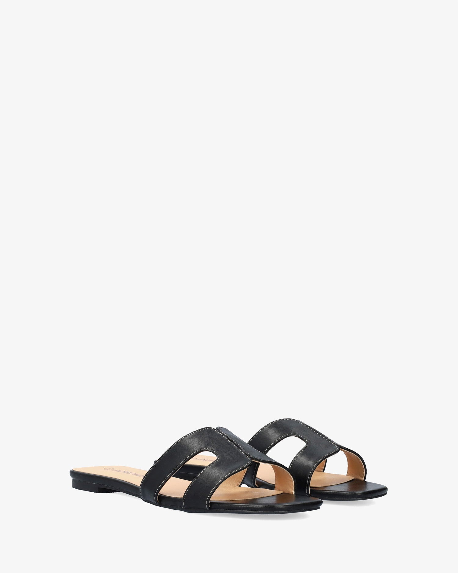Sandalia plana en soft negro