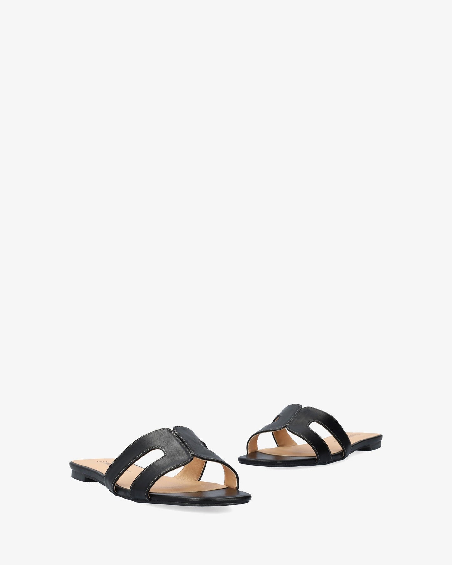 Sandalia plana en soft negro