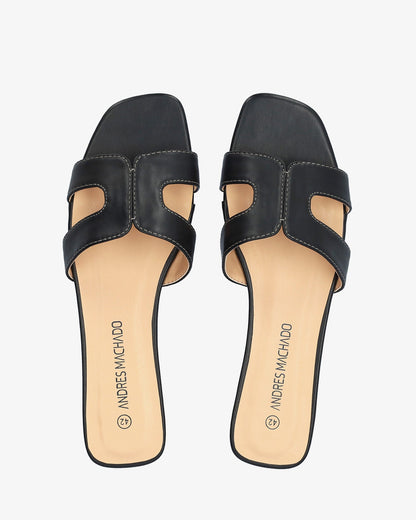 Sandalia plana en soft negro