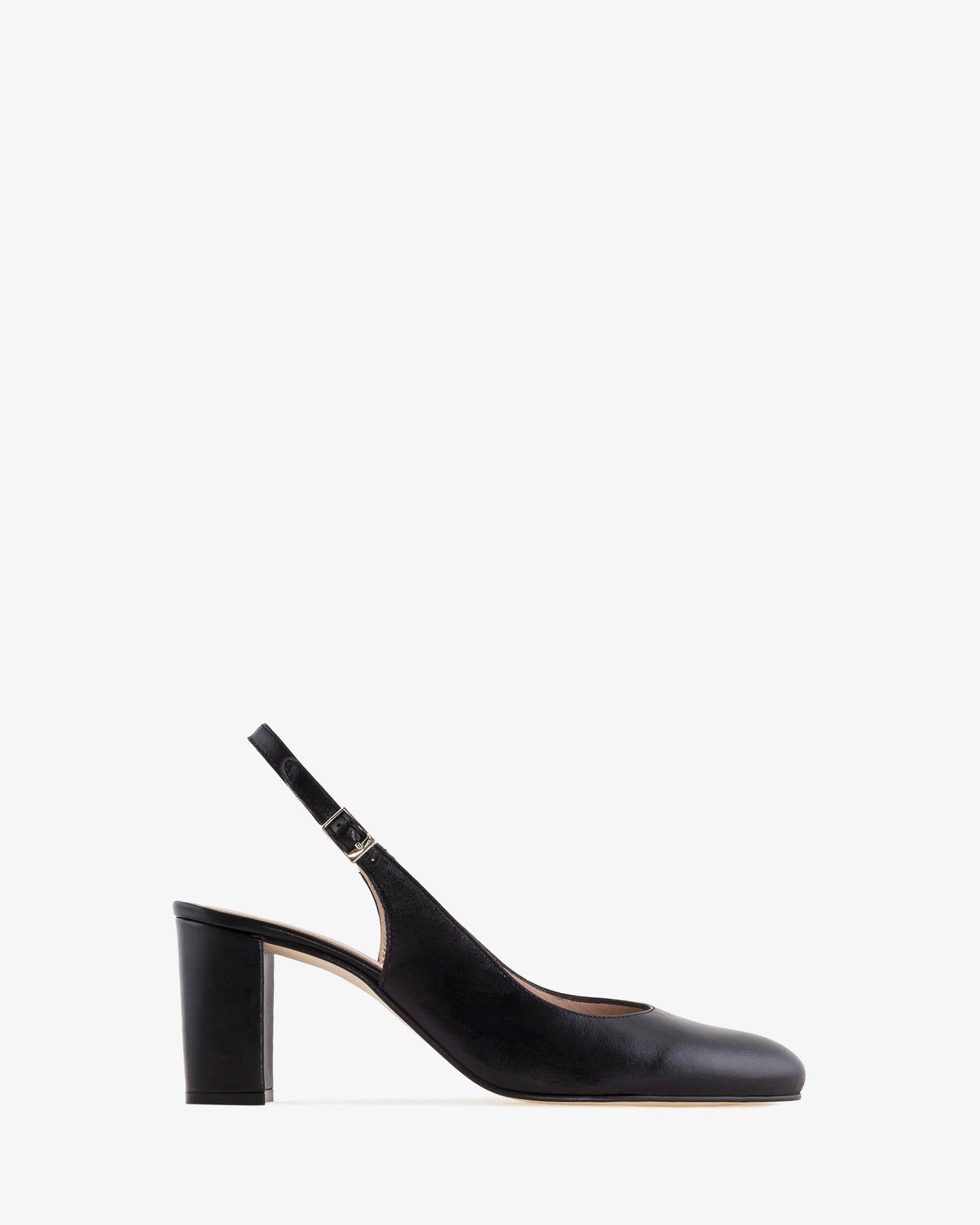 slingback pump in black nappa leather