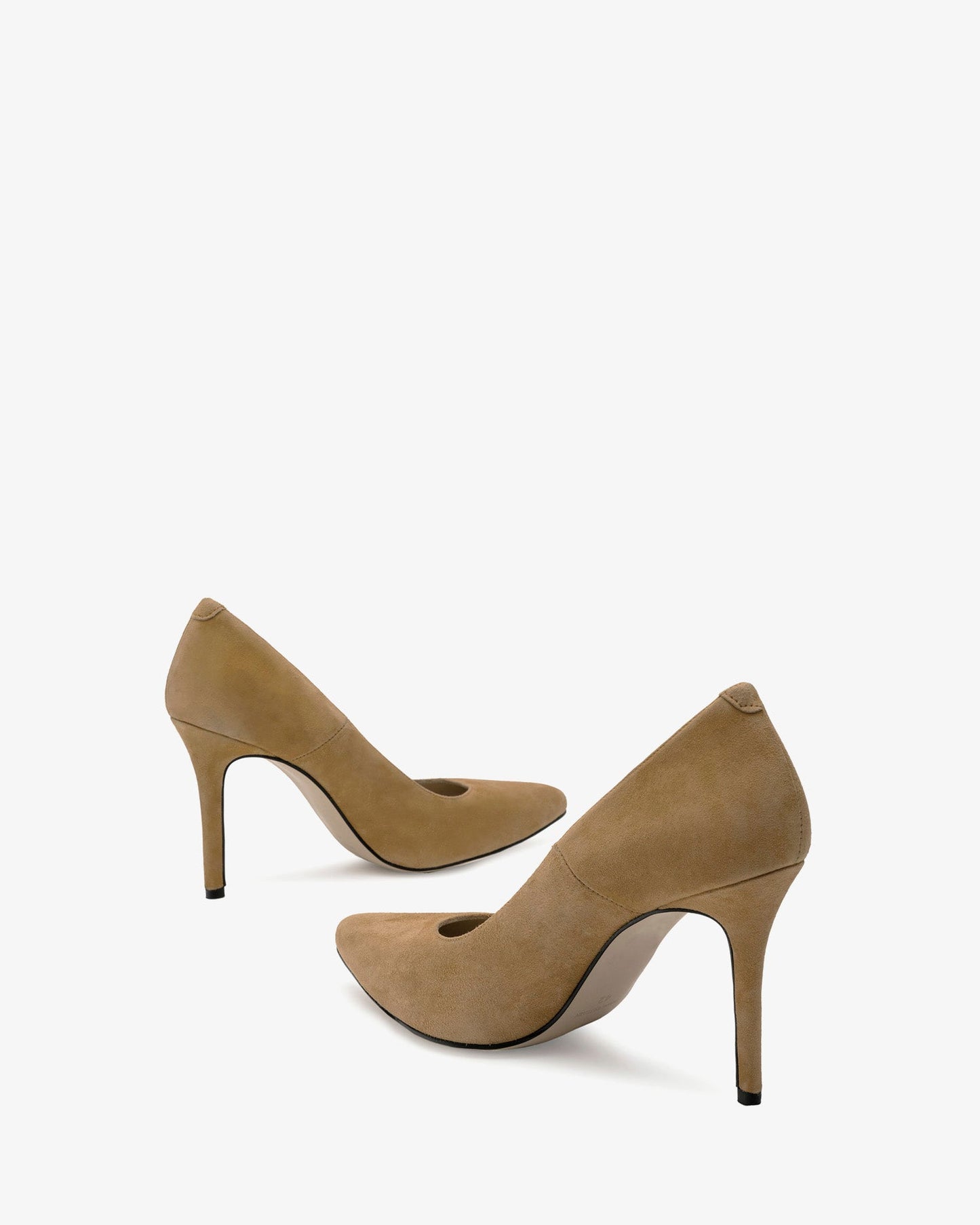 Zapato tacón de ante camel