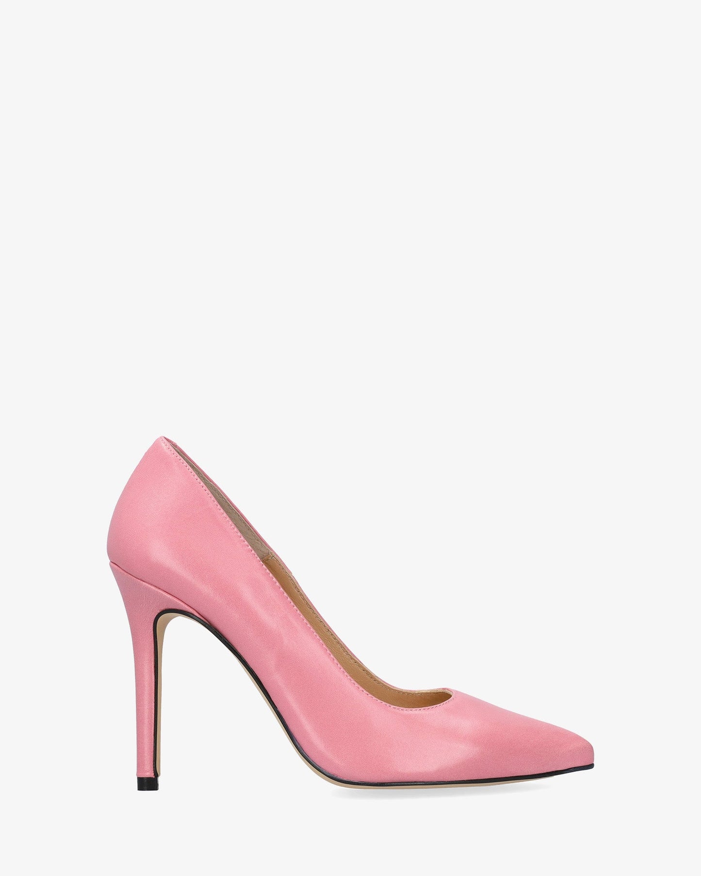 Pink nappa leather high heel shoe