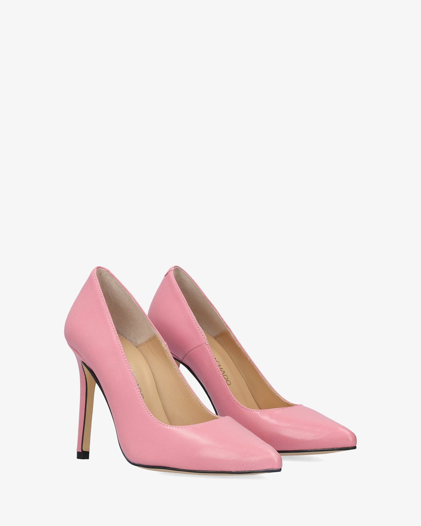 Pink nappa leather high heel shoe