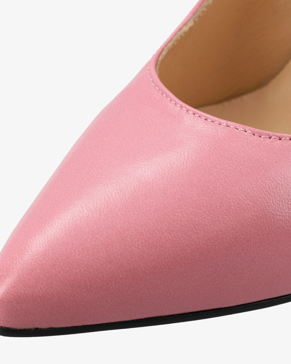 Pink nappa leather high heel shoe