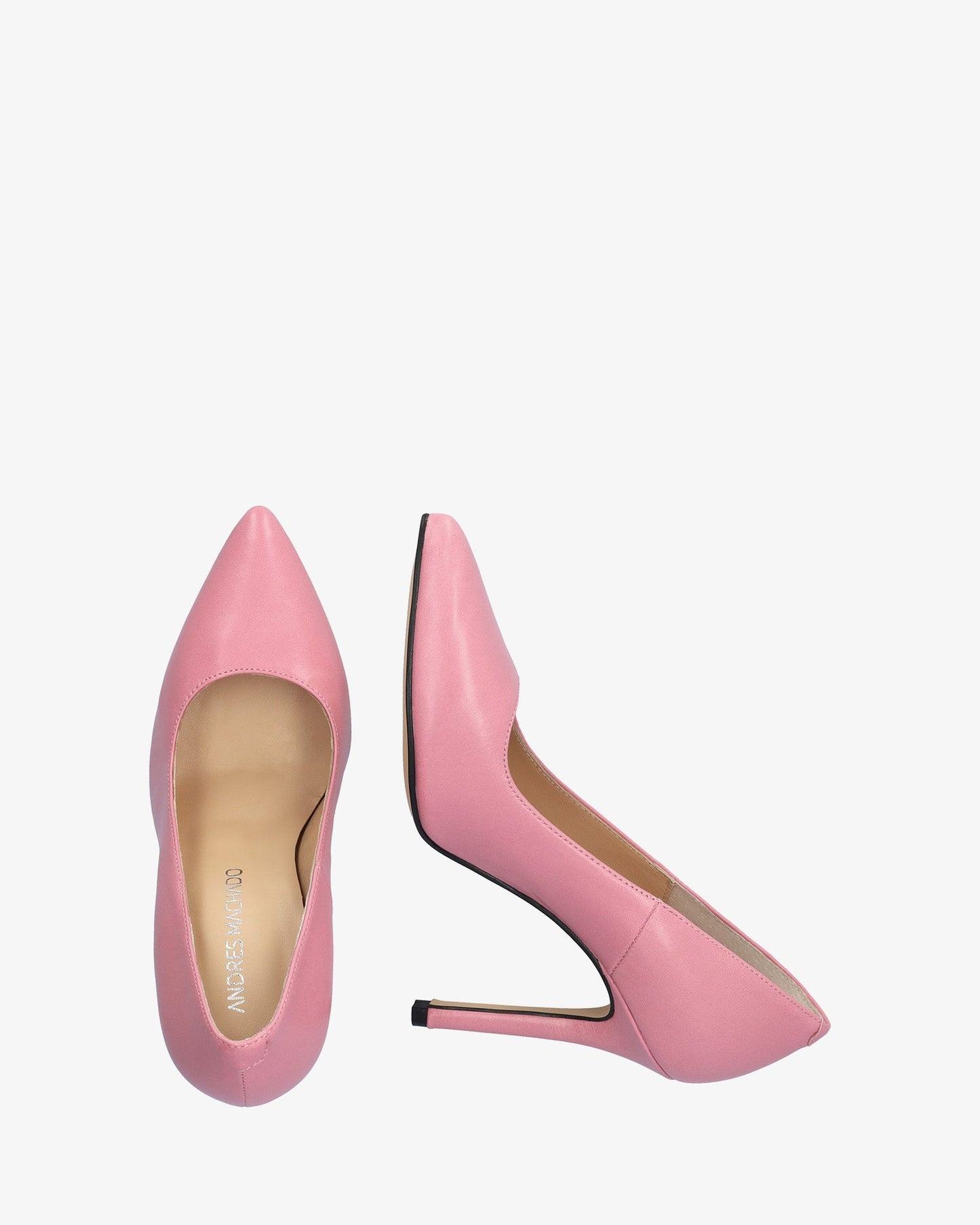 Pink nappa leather high heel shoe
