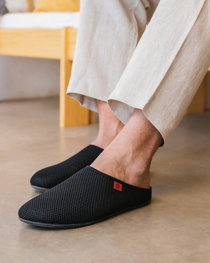 Zapatillas unisex en rejilla negro