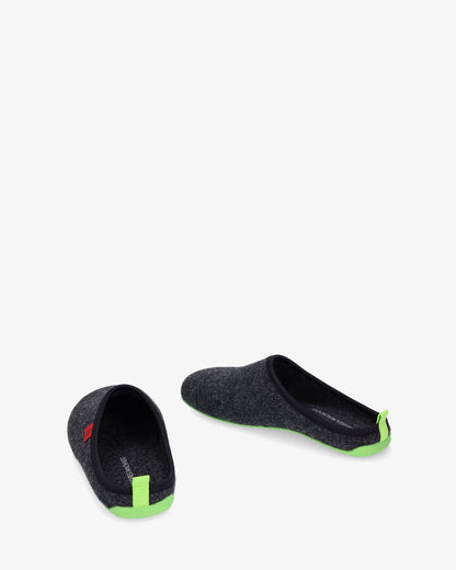 Zapatillas unisex en tejido fieltro negro