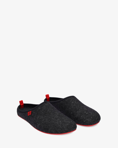 Zapatillas unisex en tejido fieltro negro