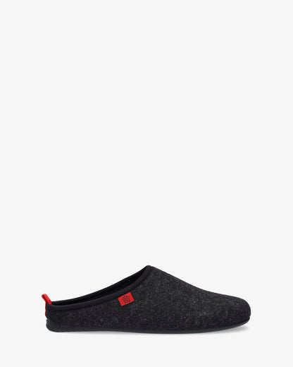 Zapatillas unisex en tejido fieltro negro