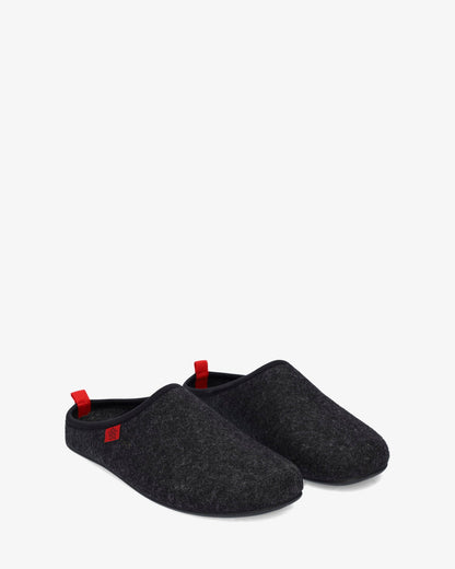 Zapatillas unisex en tejido fieltro negro