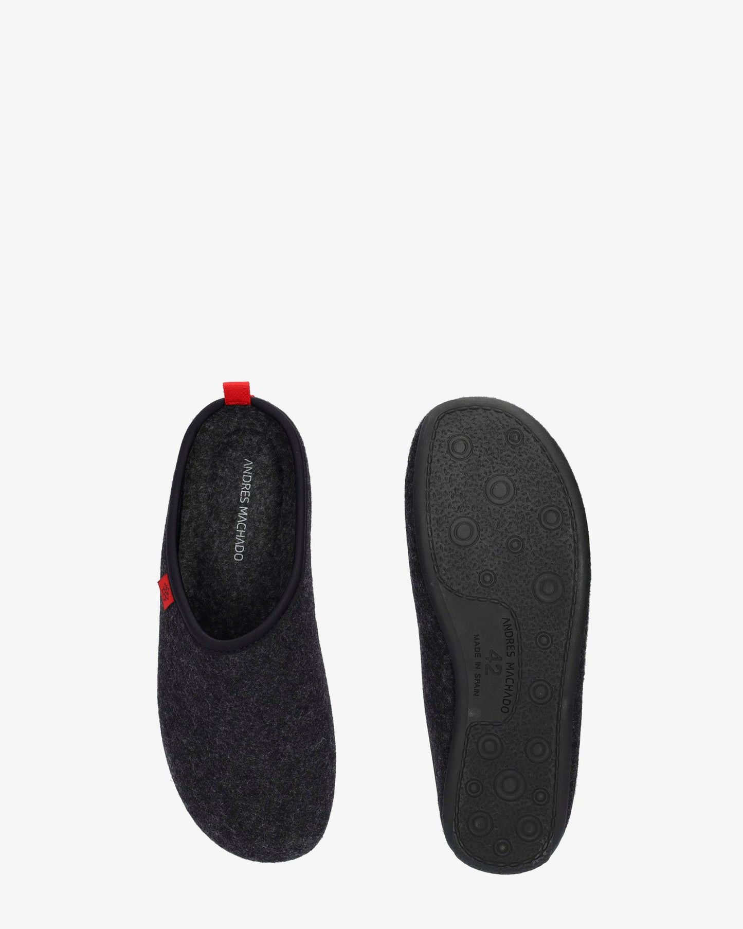 Zapatillas unisex en tejido fieltro negro