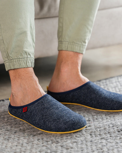 Zapatillas unisex en tejido fieltro azul marino