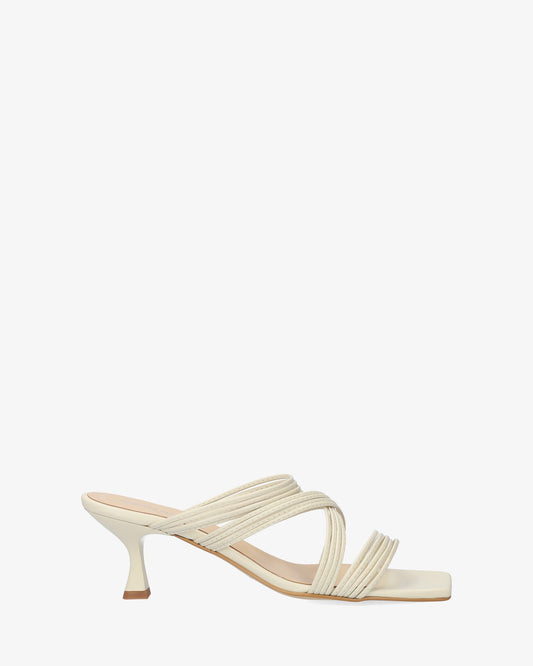 Ice leather heeled sandal