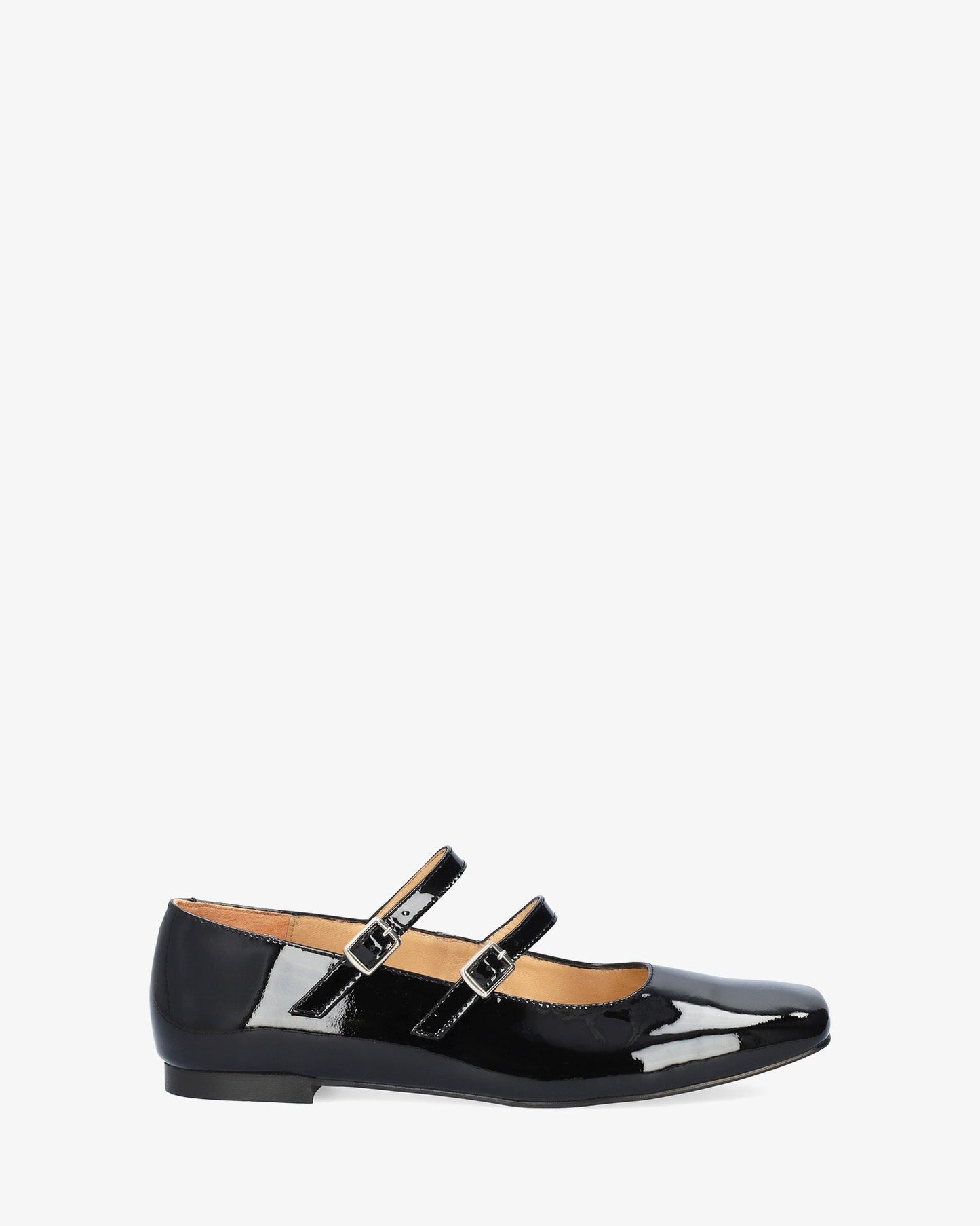 Bailarina plana en charol negro